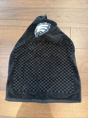 Team Golf Philadelphia Eagles Black Golf Tee Towel - C27-142